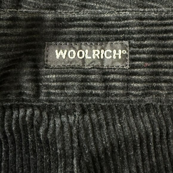 Vtg Woolrich Wide Wale Corduroy Trouser Pants 12 High Rise Bareback Black Cotton - Picture 4 of 11